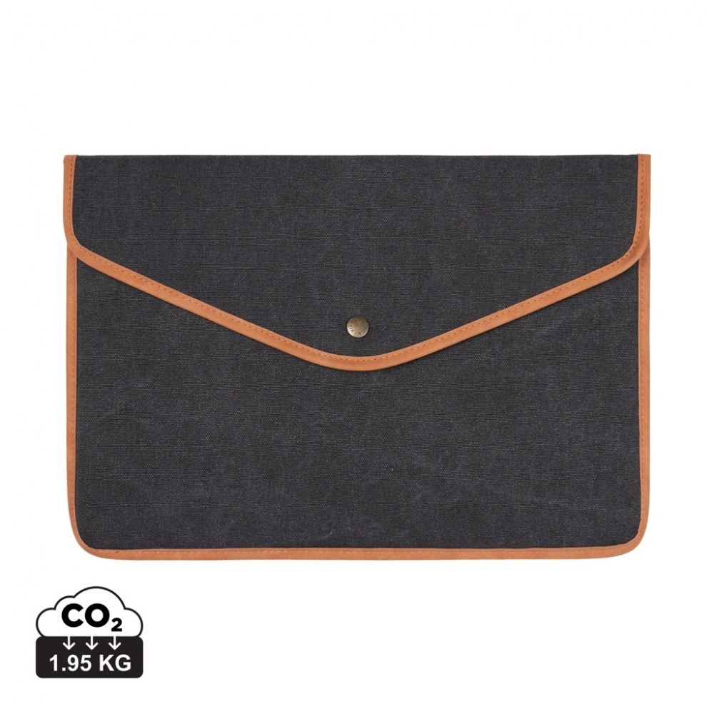 Logo trade advertising product photo of: VINGA Bosler GRS recycled canvas 16" laptop sleeve