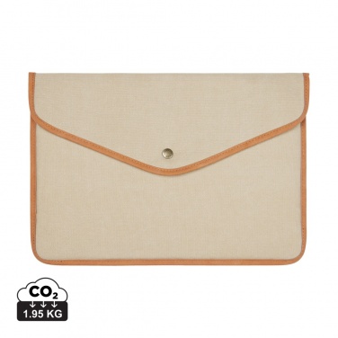 Logo trade advertising products picture of: VINGA Bosler GRS recycled canvas 16" laptop sleeve