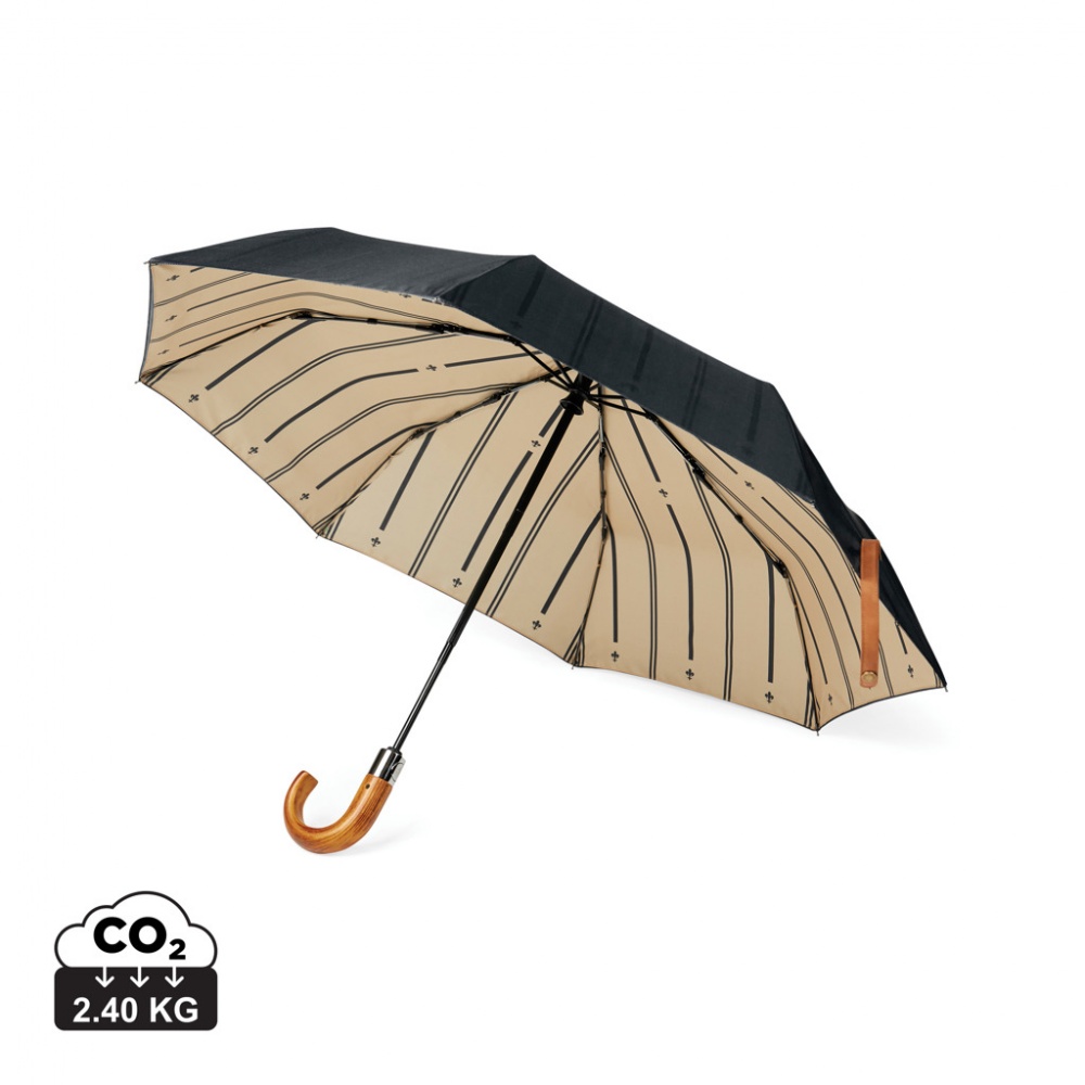 Logo trade promotional items image of: VINGA Bosler AWARE™ recycled pet 21" foldable umbrella