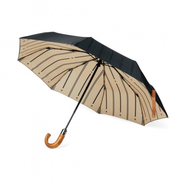 Logo trade corporate gifts picture of: VINGA Bosler AWARE™ recycled pet 21" foldable umbrella