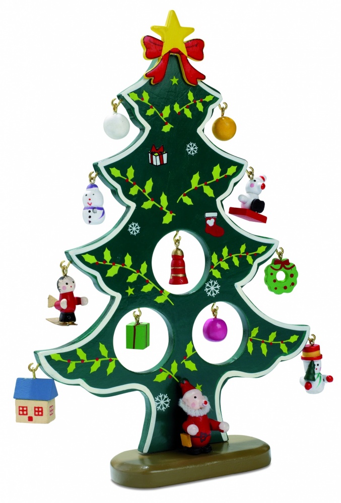 Logo trade promotional products picture of: Wooden xmas tree decoration