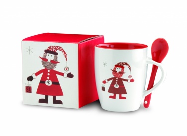 Logo trade promotional giveaways picture of: Mug with spoon 250ml