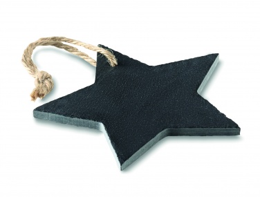 Logo trade promotional merchandise image of: Slate xmas hanger star