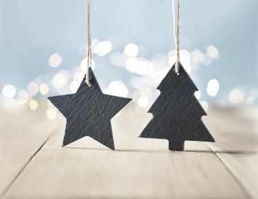 Logo trade business gifts image of: Slate xmas hanger star