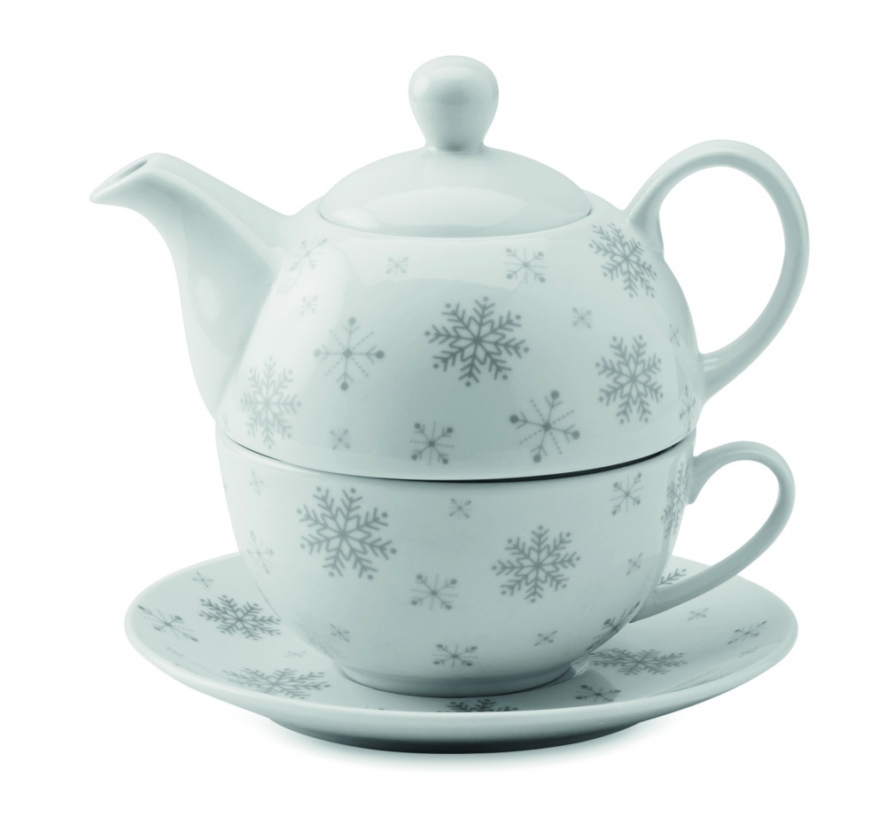 Logo trade advertising products image of: Christmas tea set