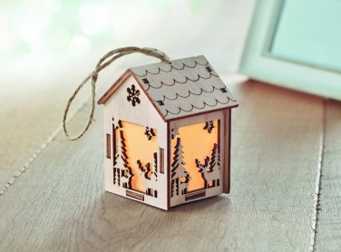 Logotrade promotional item image of: MDF house with light