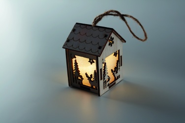 Logo trade promotional products image of: MDF house with light