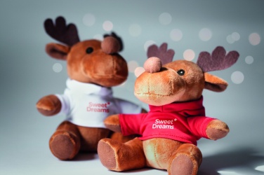 Logo trade advertising products image of: Plush reindeer with hoodie