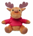 Plush reindeer with hoodie, Red