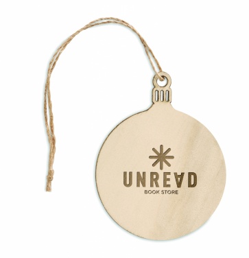 Logotrade promotional product image of: Wooden Tree bauble hanger