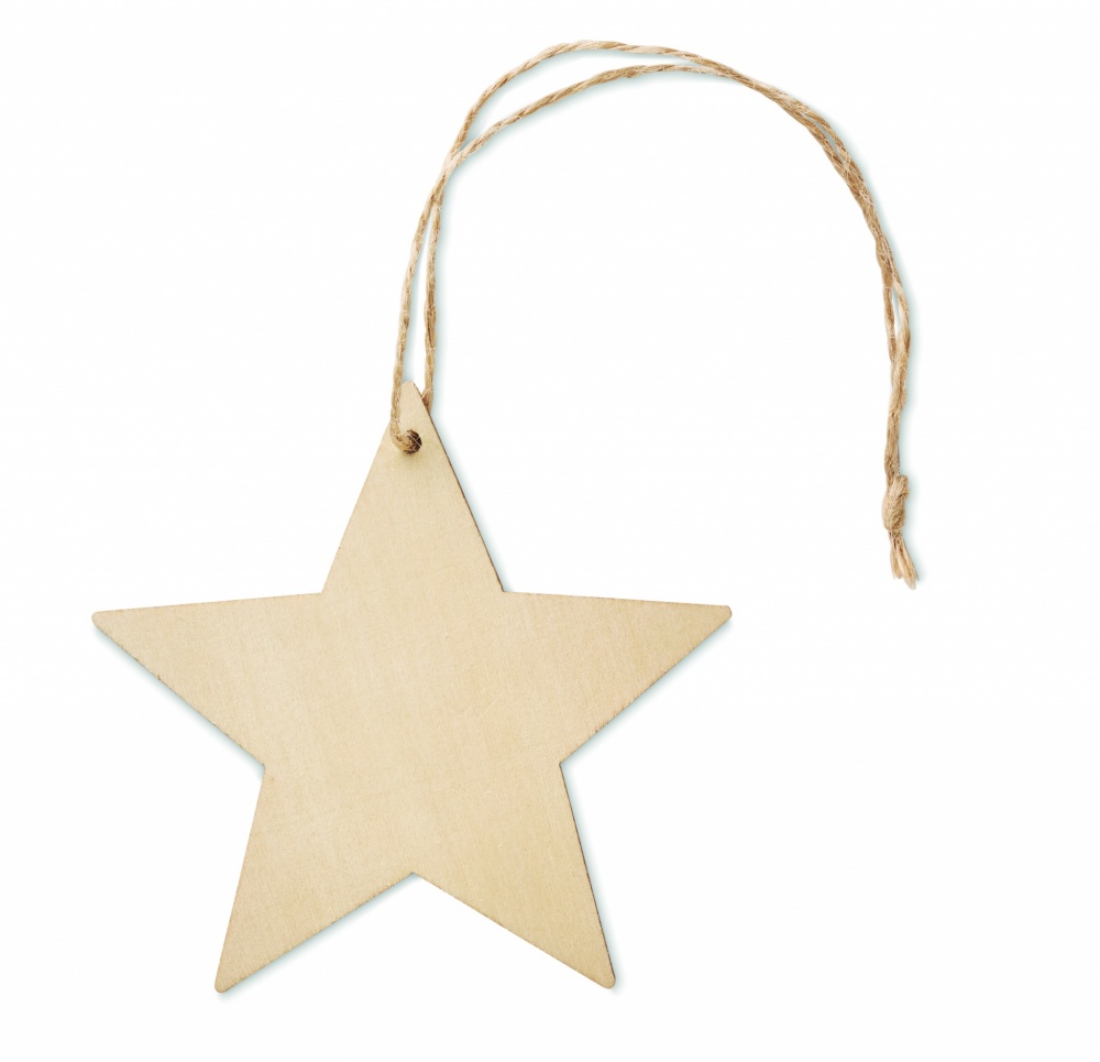 Logotrade promotional giveaway image of: Wooden star shaped hanger