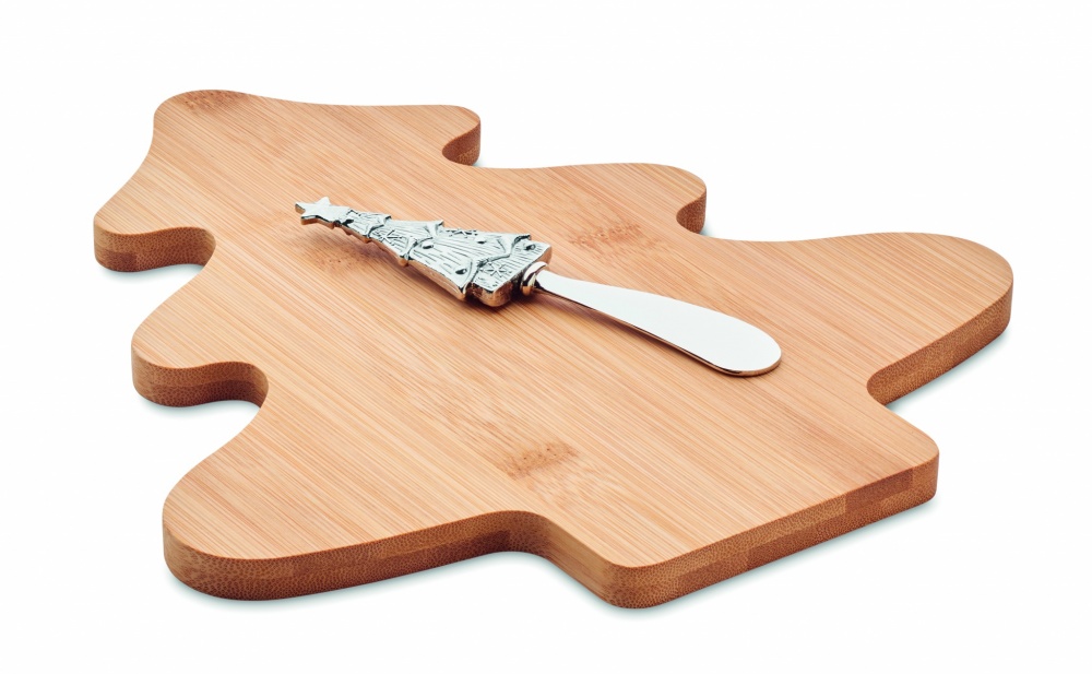 Logo trade promotional merchandise image of: Cheese board set in bamboo Essen