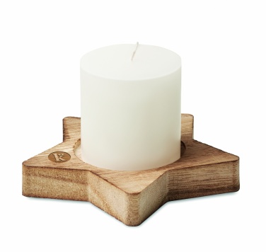 Logotrade promotional giveaway image of: Candle on star wooden base