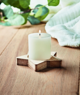 Logo trade promotional giveaway photo of: Candle on star wooden base