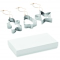 Cookie cutter ornamental set, Matt Silver