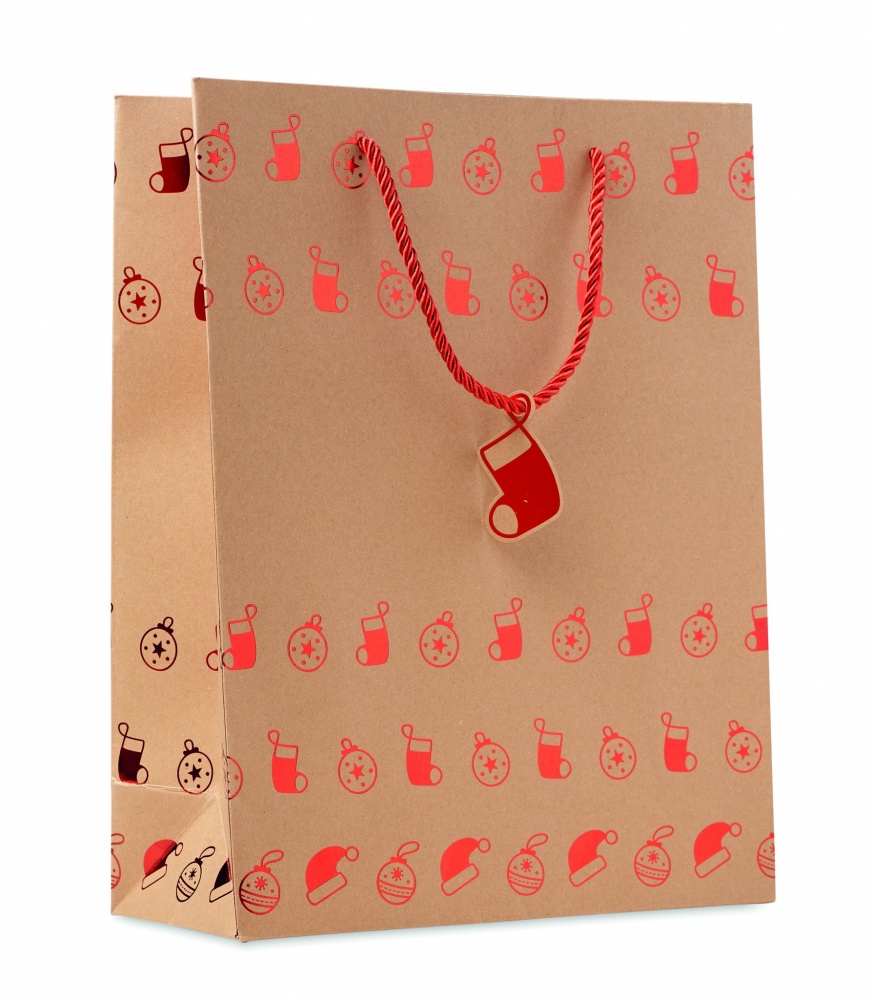 Logo trade promotional merchandise picture of: Gift paper bag with pattern