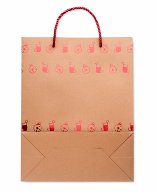 Logo trade promotional gift photo of: Gift paper bag with pattern