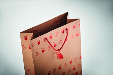 Logo trade promotional gifts image of: Gift paper bag with pattern