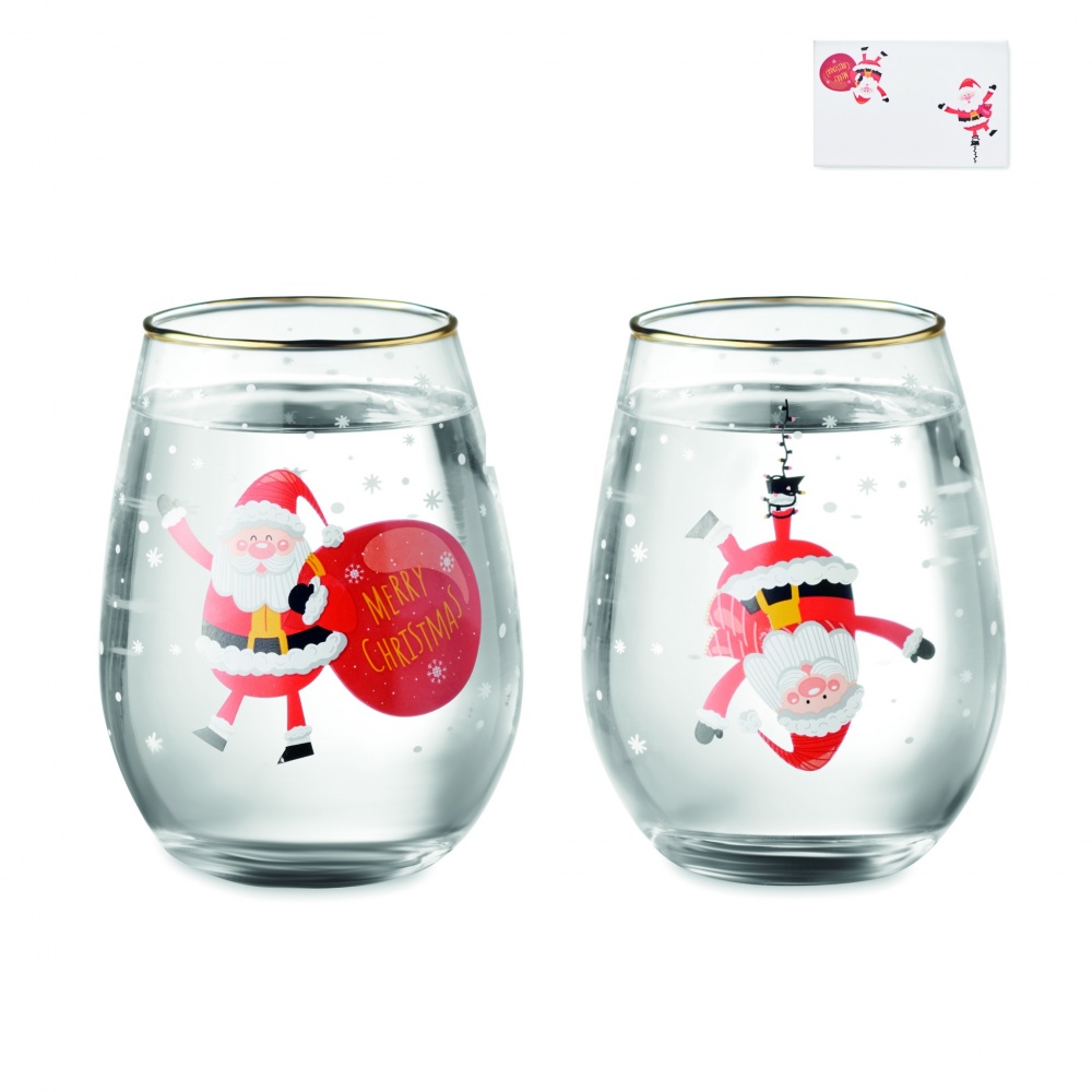 Logotrade promotional item picture of: Set of 2 Christmas glasses