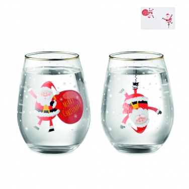 Logo trade promotional giveaway photo of: Set of 2 Christmas glasses