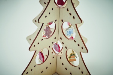 Logo trade business gifts image of: Wooden Xmas tree decoration