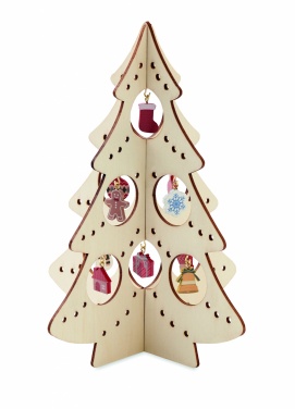 Logo trade business gift photo of: Wooden Xmas tree decoration