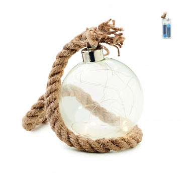 Logo trade promotional merchandise picture of: Glass bauble LED light