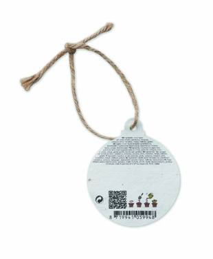 Logo trade promotional giveaways image of: Seed paper Xmas ornament