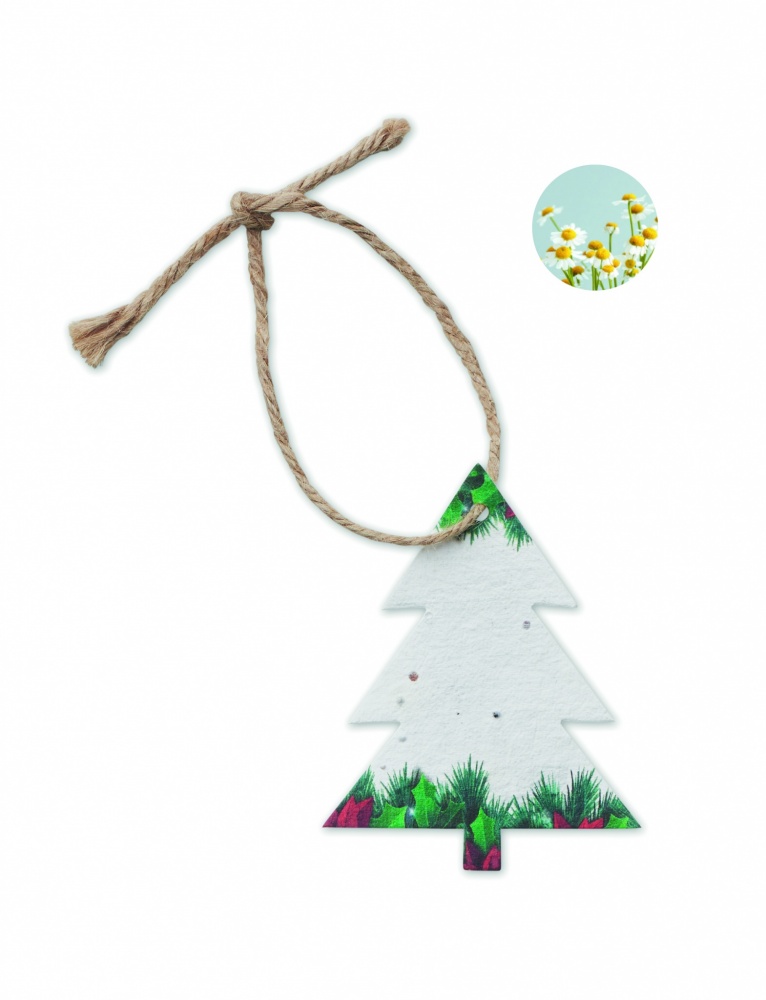 Logotrade promotional item picture of: Seed paper Xmas ornament