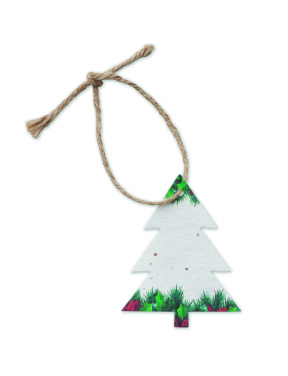 Logo trade promotional gifts image of: Seed paper Xmas ornament