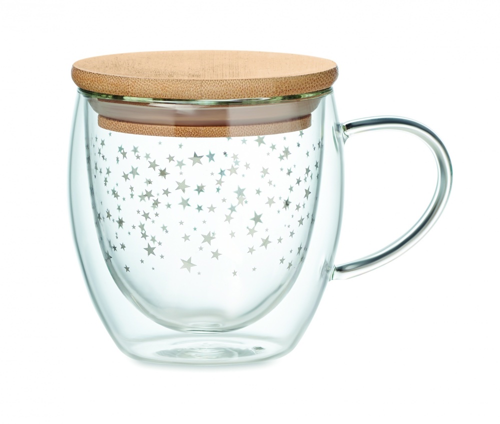 Logo trade promotional giveaways image of: Double wall borosilicate mug