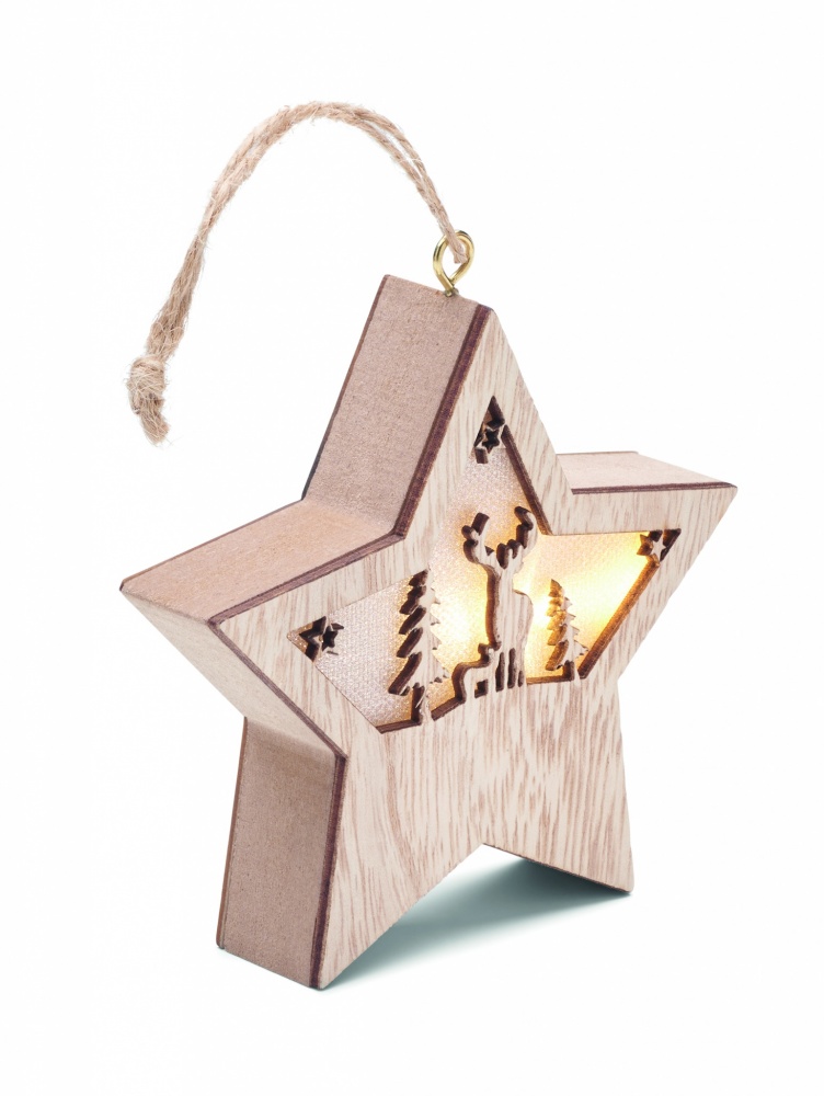 Logotrade promotional merchandise image of: MDF star with light