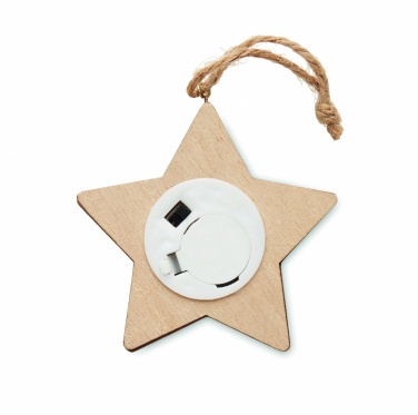 Logotrade promotional gift image of: Wooden weed star with lights