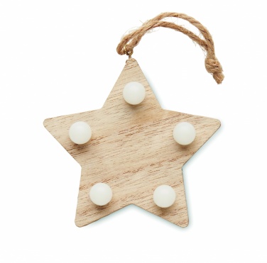 Logotrade advertising products photo of: Wooden weed star with lights