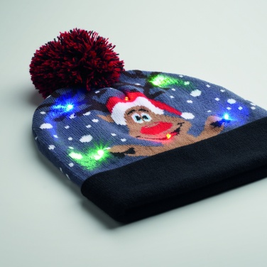 Logo trade corporate gift photo of: Christmas knitted beanie LED