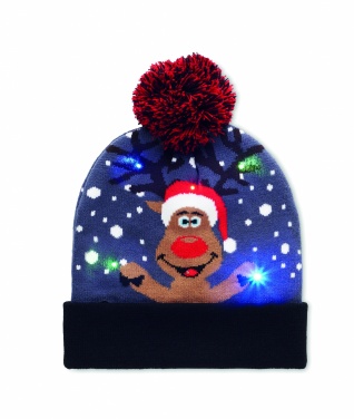 Logotrade promotional item picture of: Christmas knitted beanie LED