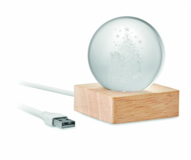 Logo trade promotional merchandise picture of: Christmas LED crystal ball