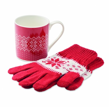 Logotrade business gifts photo of: Winter gift mug and gloves set