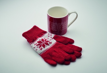 Logo trade promotional item photo of: Winter gift mug and gloves set