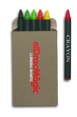 Logo trade advertising products picture of: Carton of 6 wax crayons