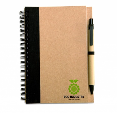 Logo trade corporate gift photo of: B6 recycled notebook with pen