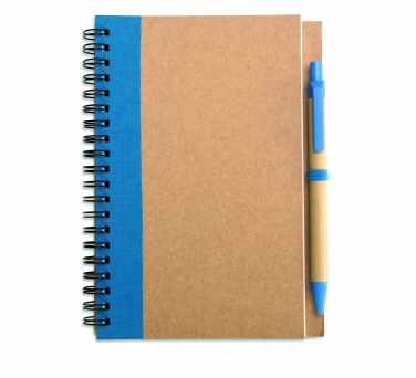 Logo trade promotional product photo of: B6 recycled notebook with pen