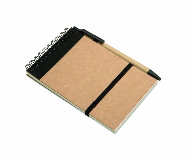 Logotrade promotional product image of: A6 recycled notepad with pen