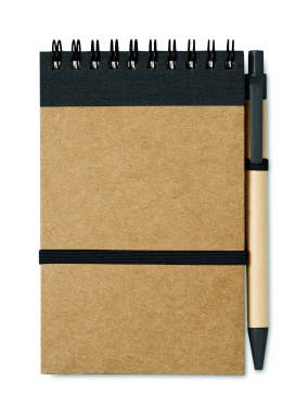 Logo trade promotional giveaways image of: A6 recycled notepad with pen