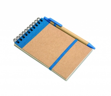 Logo trade advertising products image of: A6 recycled notepad with pen