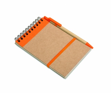 Logotrade promotional item image of: A6 recycled notepad with pen