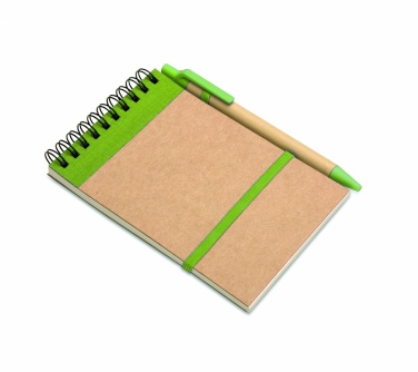 Logotrade promotional merchandise photo of: A6 recycled notepad with pen