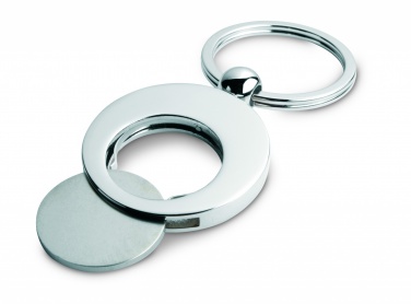 Logo trade promotional products picture of: Metal key ring with token