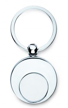 Logo trade promotional items image of: Metal key ring with token Tampere