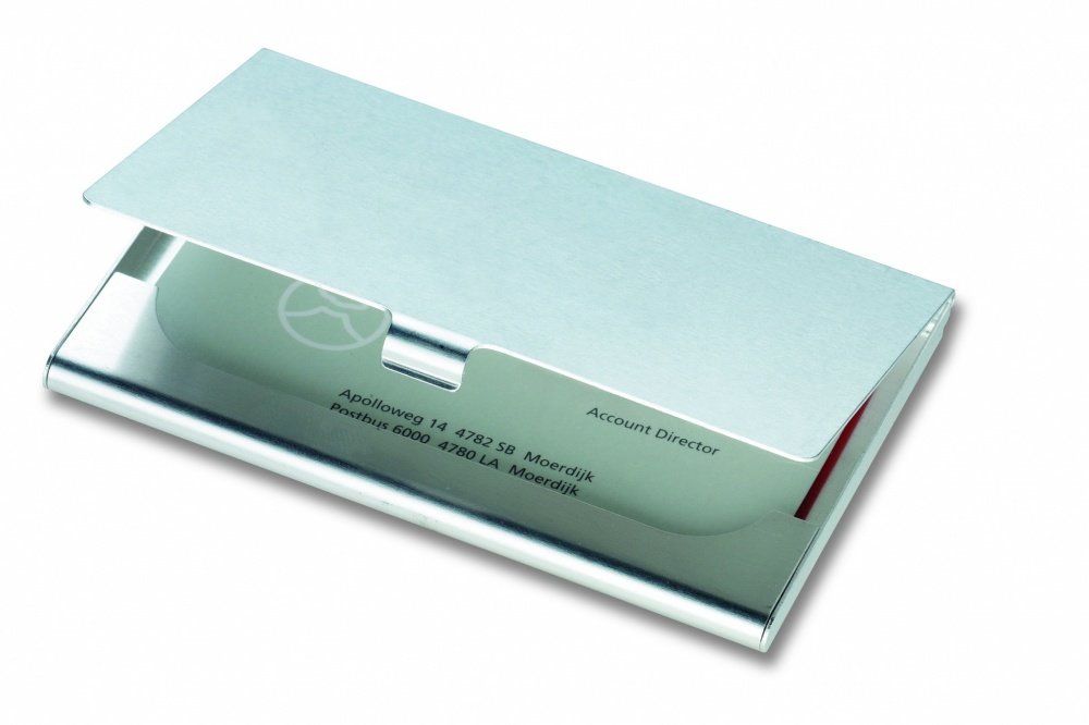 Logo trade advertising products picture of: Aluminium business card holder